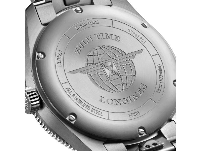 AUTOMATIC MEN'S WATCH STEEL/STEEL CERAMIC BEZEL SPIRIT ZULU TIME LONGINES L3.812.4.53.6